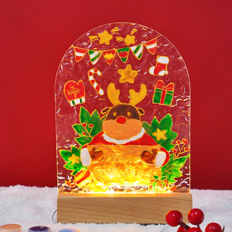 Become creative this holiday season with our Christmas DIY Acrylic Glass Painting with Light Board kit! Perfect for all ages, this vibrant painting set allows you to design stunning glass art illuminated by a built-in LED light board, transforming your creations into festive masterpieces. Get ready to bring joy and sparkle to your home decor with personalized holiday designs that will brighten any celebration!