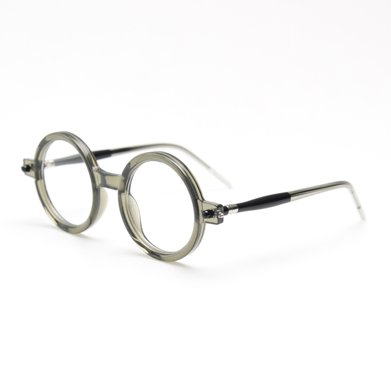 MieMie PRO001 Steampunk Round Prescription Glasses— made from Plate material, suitable for various face shapes, and designed for both men and women. Lightweight and style. In multiple colors: Tortoise, Black, Green, Grey