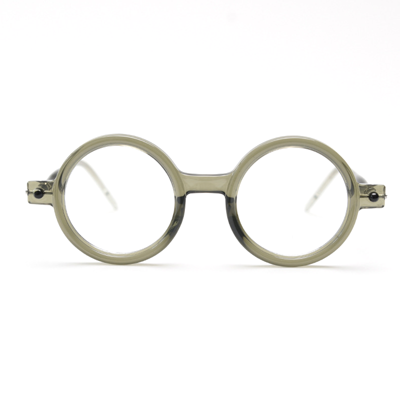 MieMie PRO001 Steampunk Round Prescription Glasses— made from Plate material, suitable for various face shapes, and designed for both men and women. Lightweight and style. In multiple colors: Tortoise, Black, Green, Grey