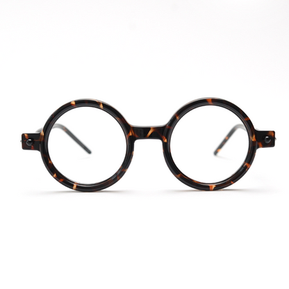 MieMie PRO001 Steampunk Round Prescription Glasses— made from Plate material, suitable for various face shapes, and designed for both men and women. Lightweight and style. In multiple colors: Tortoise, Black, Green, Grey