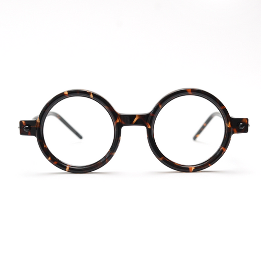 MieMie PRO001 Steampunk Round Prescription Glasses— made from Plate material, suitable for various face shapes, and designed for both men and women. Lightweight and style. In multiple colors: Tortoise, Black, Green, Grey