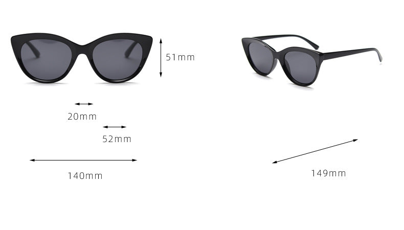 SC006 MieMie Cat eye Sunglasses blends the perfect combination of modern style and bold sophistication! Made with a sturdy TR90 frame, these sunglasses provide both durability and a chic aesthetic, also offers Polarized UV400 protection, shielding your eyes from harmful rays. Available in Black, Brown, Orange, Gradient Clear Red Blue.